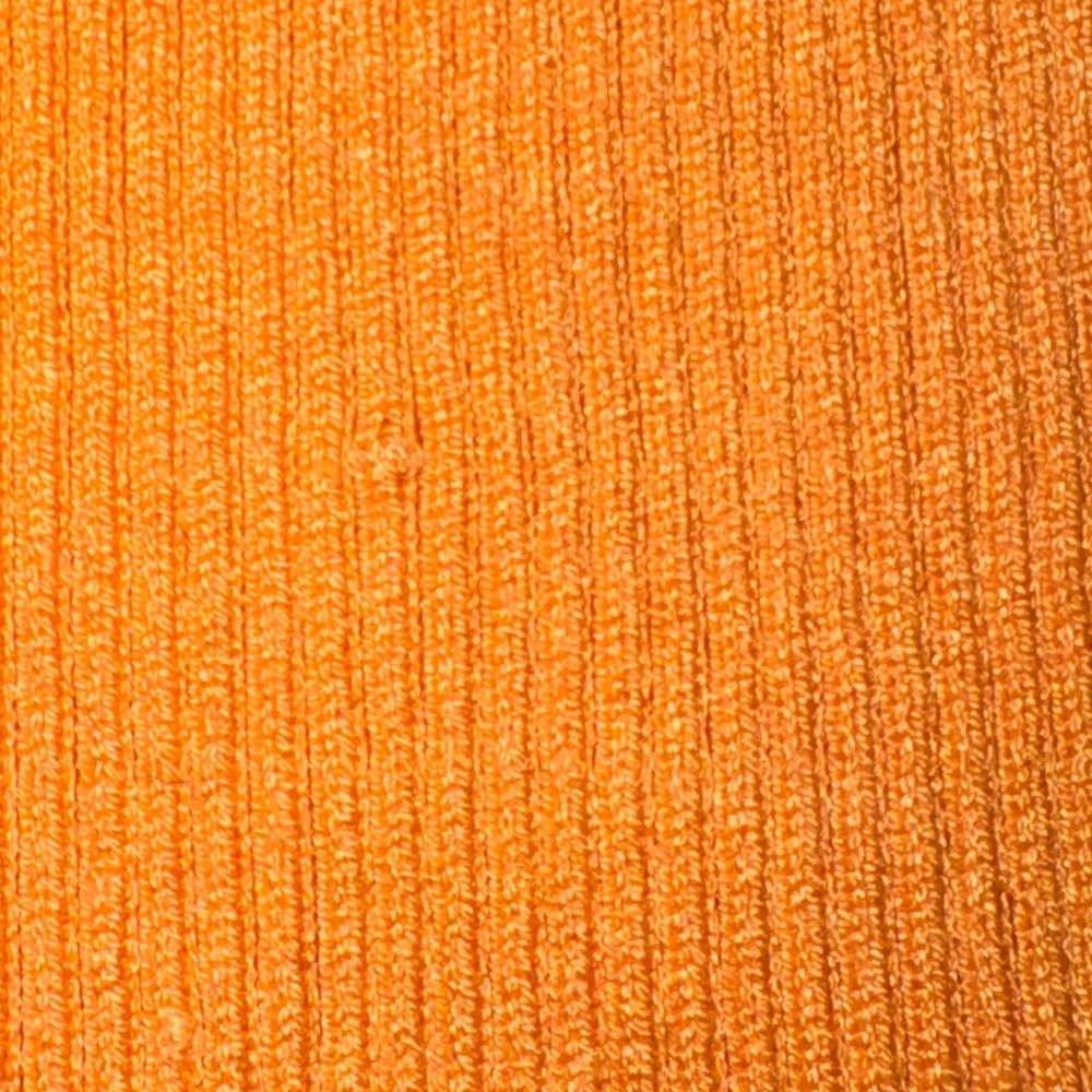 ZARA Ribbed Cardigan Sweater‎ Women's M Orange Rhinestone Short Sleeve - Picture 8 of 10